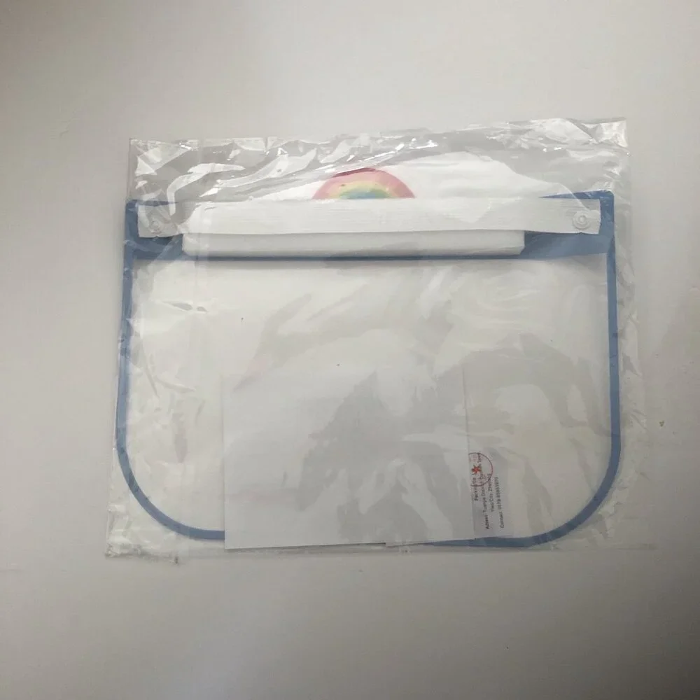 Boys Blue Rainbow Design Protective Kid's‎ Reusable Transparent Full Face Shield